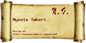 Nyeste Imbert névjegykártya
